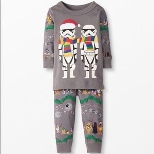 Hanna Andersson NWT Star Wars Storm Trooper Organic Long Johns Pajamas 6-12 Mos